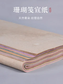 10 Lapų Kūrybos Rankų darbo Koralų popieriaus Pusė Prinokusių Xuan Popieriaus Minkštas Kaligrafijos Teptuku Pen Kūrybinės Praktikos Popieriaus Meno Reikmenys