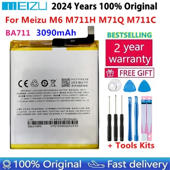 100% Originalus 3070mAh BA711 Pakeitimo Baterijas Meizu M6 Meilan6 M711 Serijos M711M M711C M711Q M711H Telefono Baterija Bateria