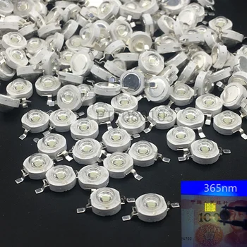 10vnt 3W LED lustas UV Didelės galios Šviesos granulių 365 Silikono Objektyvas Aukštos temperatūros varža Išgydomas nagų