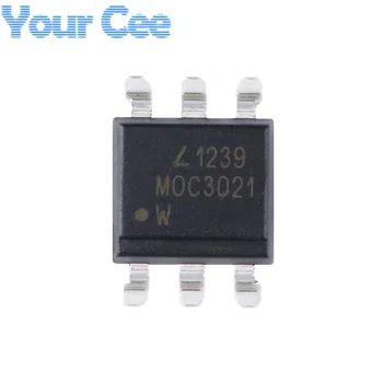 10vnt MOC3021S MOC3021S-TA1 SMD-6 SMD 6 Simistorių Išėjimo Optocoupler Chip IC integrinio Grandyno