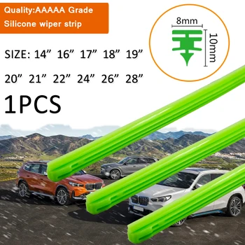 1PCS Automobilio Valytuvo Stiklo žalia silikagelio Pakeitimo Juostelės 8MM 14