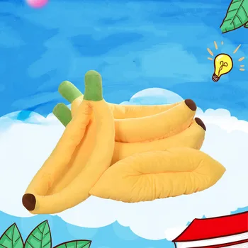 2021 Naujų Kūrybinių Bananų Formos Šuo, Katė Mažylių Motina Pet Namai Medžiaga Šuo Lizdo Veislynas Laikyti Šiltai Geltonos Patalpų Pet Lova, Valtis Pet Kilimėlis