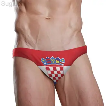 2023 Seksualus Plaukti Trumpas Bikini Kroatijos Vėliavos, Nacionalinės Vėliavos Daugiau ŠALIES Vyrų Paplūdimio Sporto Maudymosi Trumpikės Sporto Šortai