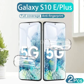 2vnt GalaxyS10 telefono dėklas Saugos kino Priedai Samsung Galaxy S10 Plius S10E Screen Protector, Minkštas Kino samsunga10 s10plus