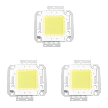 3X Kvadrato Formos Baltos spalvos DC Šviesos Lempos COB SMD LED Modulis Chip 30-36V 20W