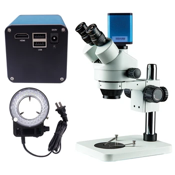 7-45X Zoom Trinokulinis Stereomikroskopu Skaitmeninis Fotoaparatas Reguliuojamas Laikiklis Suvirinimo Remonto NAUDOTI Optinio Stiklo Didinamuoju Stiklu