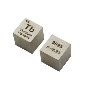 99.95% grynų terbio oksidai Tb 8.3 g Raižyti Elementų Periodinės Lentelės 10mm Kubas