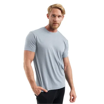 A2774 Superfine Merino Vilnos marškinėliai vyriški Bazės Sluoksnis Marškinėliai Wicking Kvėpuojantis Quick Dry Anti-Kvapas Ne-niežulys JAV Dydis