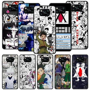Anime Hunter X Hunter Juoda Telefoną Atveju Xiaomi Redmi 10A, 10C 10 9C 9T 9A 9 Poco X5 Pro X3 Nfc M5S M3 M2 F3 K40 Silikono Padengti