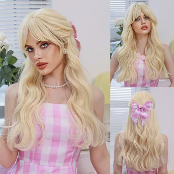 Augustre Barbie Perukas Ilgi Šviesūs Perukai Moterims Populiarus Sintetinis Perukas Kasdien Cosplay Helovinas Didelio Tankio Plaukų