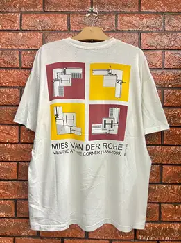 Derliaus 90s Mies Van Der Rohe Architektūros Meno Marškinėliai / Le
