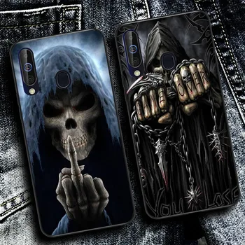 Grim Reaper Kaukolės Skeletas, Telefono dėklas, Skirtas Samsung A 10 11 12 13 20 21 22 30 31 32 40 51 52 53 70 71 72 73 91 13 shell