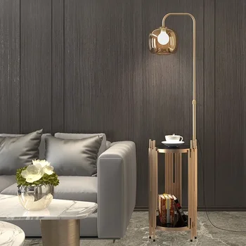 Grindų Lempos Kambarį Miegamojo Lovos Nordic Light Luxury Kūrybos Sofos Krašto Dekoratyvinės Apdailos Kavos Staliukas
