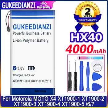 GUKEEDIANZI Naujas 4000mAh HX40 Baterija Motorol MOTO X4 XT1900-1 XT1900-2 XT1900-3 XT1900-4 XT1900-5 XT1900-6 -7 Batterie