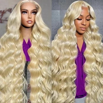 HD 613 Kūno Banga 13x4 Nėrinių Priekinės spalvos Perukas Žmogaus Plaukų Perukas Brazilijos Remy Human Hair Medaus Šviesūs Nėriniai Priekinio Perukai Moterims