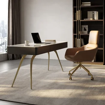 Italijos šviesos prabangių stalo šiuolaikinės paprasta roko valdybos stalas dizaineris kambarį aukštos kokybės, didelio stalo studijų kompiuteris