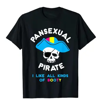 Juokinga Pansexual Piratų Grobis Marškinėliai LGBTQ Pasididžiavimas Dovana Vyrams Įrengtas Dizainas Viršūnes & Tees Medvilnės T Shirts Naujovė Harajuku Camisas