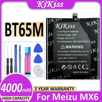 KiKiss NAUJA MEIZU BT65M Baterija MEIZU MX6 M685U/M685Q/M685C Mobiliojo Telefono Baterija + Dovana Įrankiai