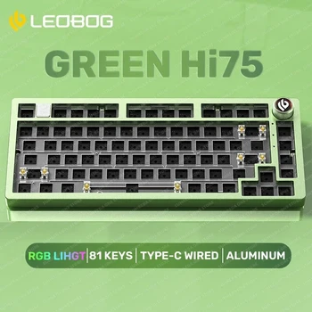 LEOBOG Hi75 Mechaninė Klaviatūra Aliuminio Rinkiniai Daugiafunkcinis Mygtukas Hot Swap Laidinio Žaidimų KeyboardRGB Tarpiklis Pc Gamer 