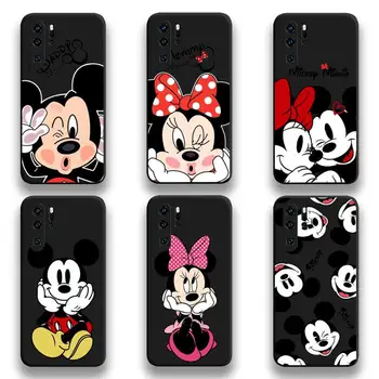 Mickey ir Minnie Mouse Telefoną Atveju Huawei P20 30 P40 lite E Pro Mate 40 30 20 Pro P Smart 2020