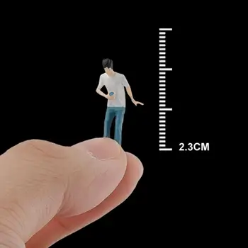 Miniatiūriniai 1/64 Žmonių Duomenys ,Dervos Mažų Žmonių Modelio , Baltos spalvos Marškinėliai Žmogus 