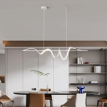 Naujas Restoranas Liustra Dizaineris Minimalistinio Asmenybės Apšvietimas Atmosferos Modernios Linijos Kūrybos LED Sieniniai šviestuvai