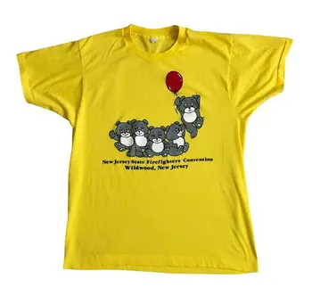 Naujojo Džersio Valstybinė Ugniagesių Konvencijos Wildwood '80S Tenka Vintage Marškinėliai