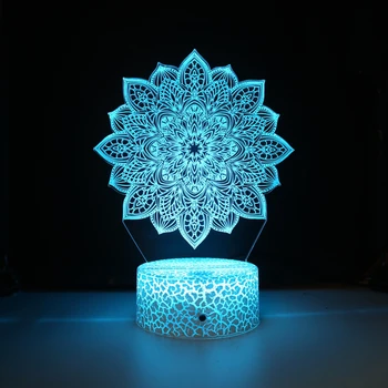 Nighdn Lotus Gėlės, Vaikai, Naktį Šviesos diodų (Led 3D Lempa, staliukas, Kambaryje Namų Dekoro Touch USB Vaikas naktinė lempa Dovana Berniukams, Mergaitėms