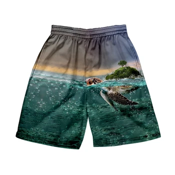 Paplūdimio Šortai vyriški ir moteriški drabužiai 3D skaitmeninis spausdinimas atsitiktinis šortai Mados tendencija pora Kelnes 17