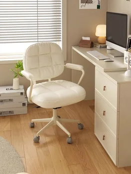 Patogi Odinė Biuro Kėdė, Miegamasis Šviesos Prabanga Kompiuterio Kėdė Learing Atlošas Rašyti Kėlimo Pasukamas Kėdė su ratukais
