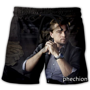 phechion Naujas Mados Vyrai/Moterys Leonardo DiCaprio 3D Spausdinimo Atsitiktinis Šortai Naujovė Streetwear Vyrai Laisvi Sporto Šortai L95