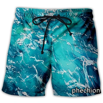 phechion Naujas Vyrų/Moterų Vandenyno Bangos Meno 3D Atspausdintas Atsitiktinis Šortai Mados Streetwear Vyrai Laisvi Sporto Šortai A251