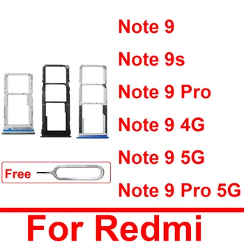 Sim Kortelės Dėklas Turėtojas Xiaomi Redmi 9 Pastaba 9S 9 Pro 4G 5G Sim Kortelių Skaitytuvas Card Reader Adapteris Telefonų atsarginės Dalys