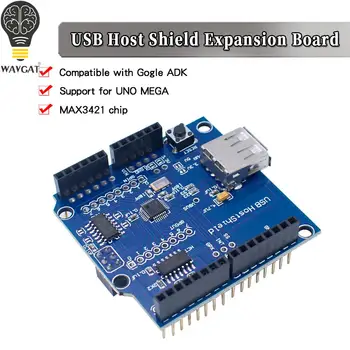 USB Host Shield 2.0 Arduino UNO MEGA ADK Suderinamas su 