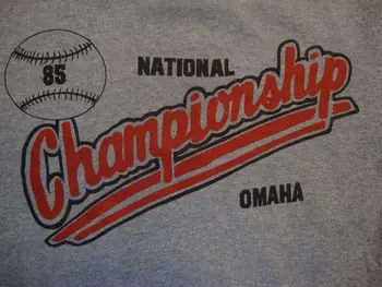 Vintage 80's Nacionalinio Čempionato Omaha Beisbolo Sporto Sirgalių Marškinėliai Dydis S