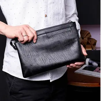 Vyriški tekstūra patraukti maišą didelės talpos mobiliojo telefono krepšys, kortelė, krepšys, piniginė mados paprastas ir lengvas rankinės