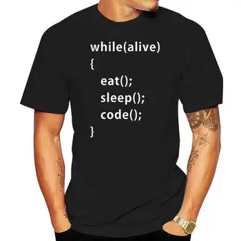 Vyrų marškinėliai Kompiuterio Programos Programavimo Valgyti, Miegoti Kodas Mados s t-shirt suvenyrinius marškinėlius moterims