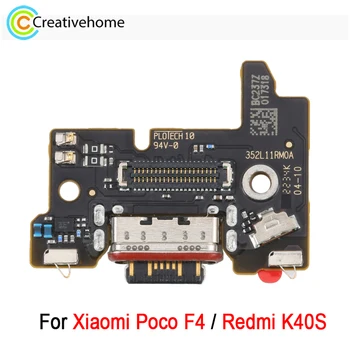Įkrovimo lizdas Valdybos Xiaomi Poco F4 / Redmi K40S USB Power Įkrovimo Dokas Remontas Atsarginiu daliu